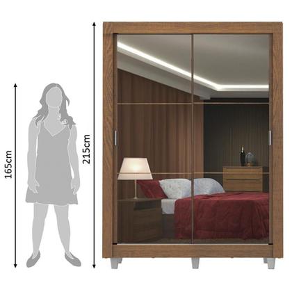 Imagem de Guarda-Roupa Denver 2 Portas 2 Espelhos Rustic Madesa