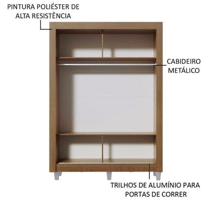 Imagem de Guarda-Roupa Denver 2 Portas 2 Espelhos Rustic Madesa