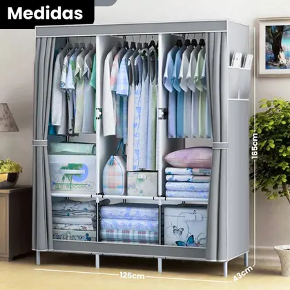 Imagem de Guarda Roupa Dobrável Organizador de Roupa Armário Grande Cabideiro Grande