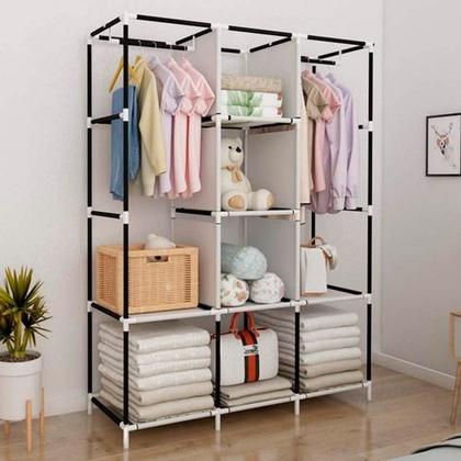 Imagem de Guarda Roupa Dobrável Organizador De Roupa Cinza 88130b
