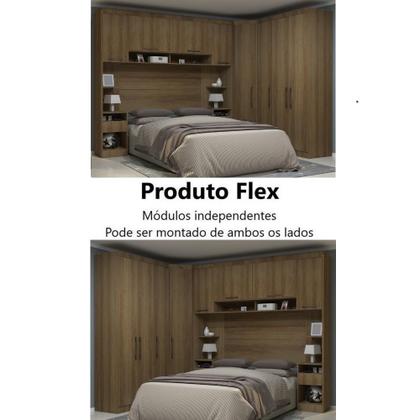 Imagem de Guarda Roupa Dormitório Modulado Paris Casal 1,38 m Canto - Roupeiro Luciane M01