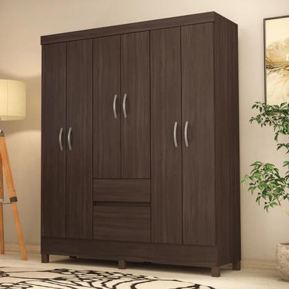 Imagem de Guarda Roupa Flash II Casal Quarto com 6 Portas e 2 Gavetas