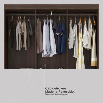 Imagem de Guarda Roupa Flash II Casal Quarto com 6 Portas e 2 Gavetas