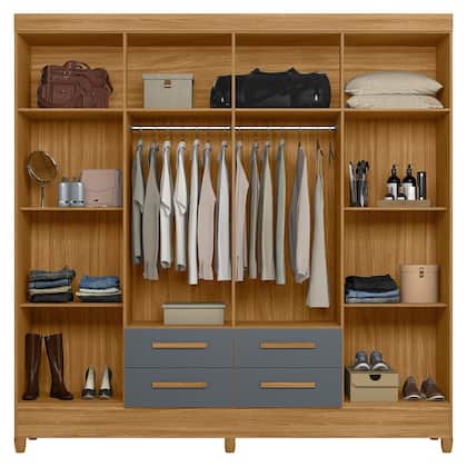 Imagem de Guarda-Roupa Florida 8 Portas 4 Gavetas Moval