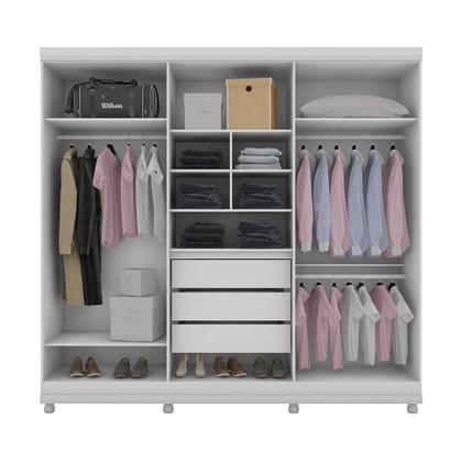Imagem de Guarda Roupa Gênova 100% MDF 6 Portas 3 Gavetas com Pés - Lanza