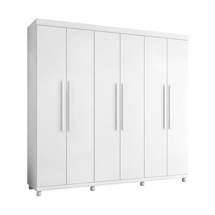 Imagem de Guarda Roupa Gênova 100% MDF 6 Portas 3 Gavetas com Pés - Lanza