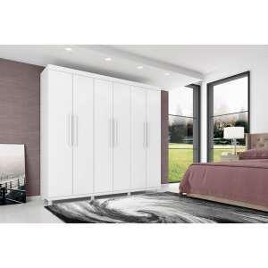 Imagem de Guarda Roupa Gênova 100% MDF 6 Portas 3 Gavetas com Pés - Lanza