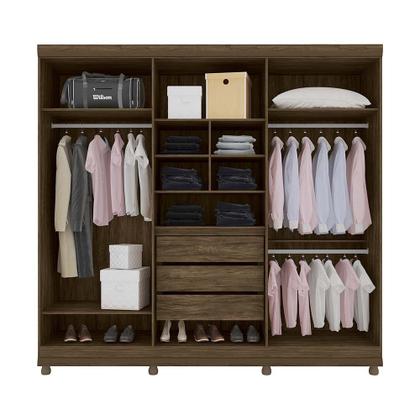 Imagem de Guarda Roupa Gênova 100% MDF 6 Portas 3 Gavetas com Pés - Lanza
