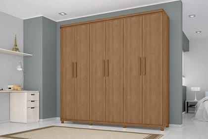 Imagem de Guarda Roupa Gênova 100% MDF 6 Portas 3 Gavetas com Pés - Lanza
