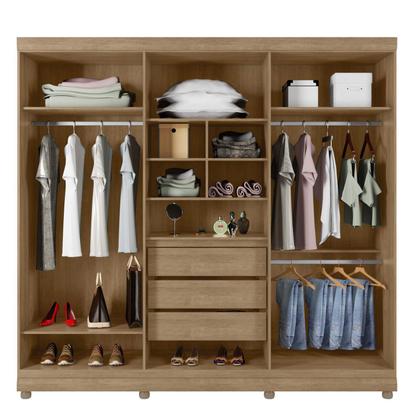 Imagem de Guarda Roupa Gênova 100% MDF 6 Portas 3 Gavetas com Pés - Lanza
