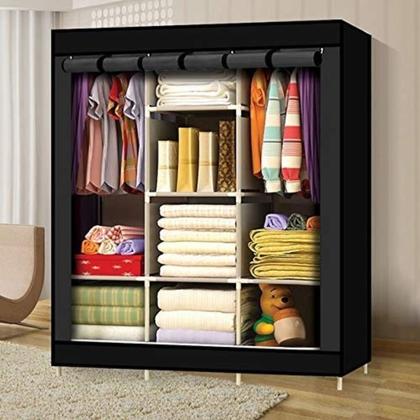 Imagem de Guarda roupa grande portatil armario arara cabideiro dobravel roupeiro com prateleiras sapateira