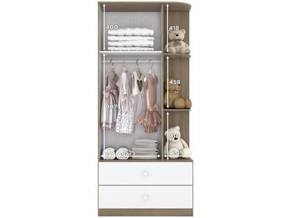 Imagem de Guarda Roupa Infantil 02 Portas 02 Gavetas Amarelinha Henn