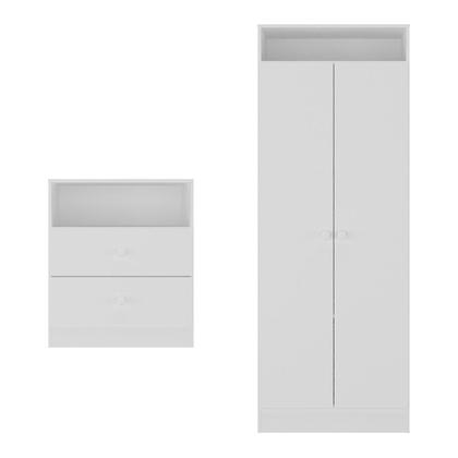 Imagem de Guarda-Roupa Infantil 2 Portas 1 Gaveta com Cômoda 4 Gavetas João e Maria Multimóveis MP4355