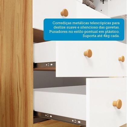 Imagem de Guarda-roupa Infantil 2 Portas 3 Gavetas e Prateleira Externa 100% Mdf Smim