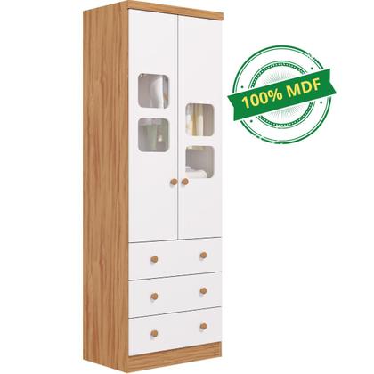Imagem de Guarda Roupa Infantil 2 Portas 3 Gavetas MDF Uli Faura