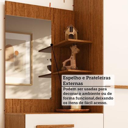 Imagem de Guarda-roupa Infantil 2 Portas 4 Gavetas e Espelho 110,20cm X 183cm 100% Mdf Auris Espresso Móveis