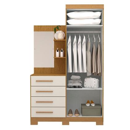 Imagem de Guarda-roupa Infantil 2 Portas 4 Gavetas e Espelho 110,20cm X 183cm 100% Mdf Auris Espresso Móveis