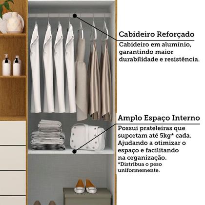 Imagem de Guarda-roupa Infantil 2 Portas 4 Gavetas e Espelho 110,20cm X 183cm 100% Mdf Auris Espresso Móveis