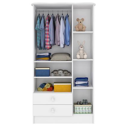 Imagem de Guarda-Roupa Infantil 3 Portas 2 Gavetas Branco 1410 - Percasa