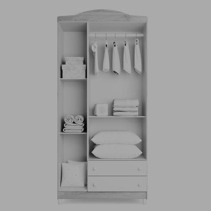 Imagem de Guarda-roupa Infantil 3 Portas 2 Gavetas Lara