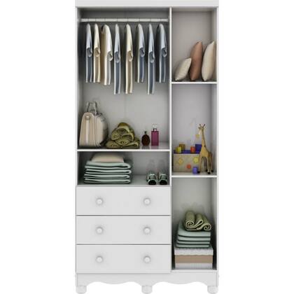 Imagem de Guarda Roupa Infantil 3 Portas 3 Gavetas Junior Móveis Peroba