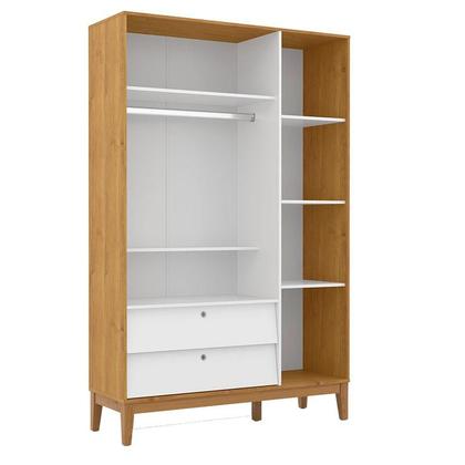 Imagem de Guarda Roupa Infantil 3 Portas Unique Freijó Branco Soft Eco Wood - Matic