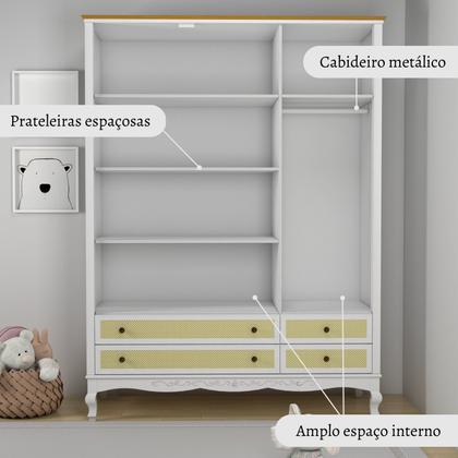 Imagem de Guarda Roupa Infantil 4 Gavetas Versailles Plus