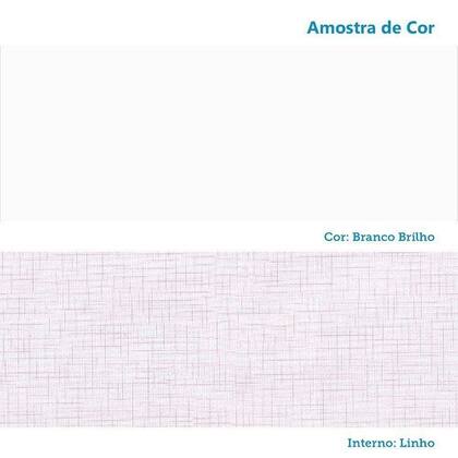 Imagem de Guarda Roupa Infantil 4 Portas 3 Gavetas 100% MDF Mimo Branco/Brilho