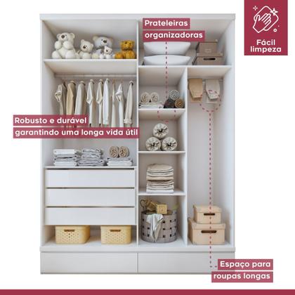 Imagem de Guarda-roupa Infantil 4 Portas 5 Gavetas 100% Mdf Aconchego