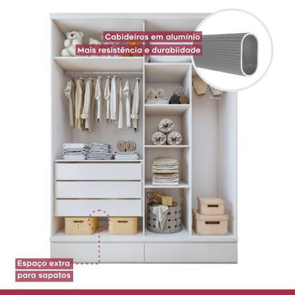 Imagem de Guarda-roupa Infantil 4 Portas 5 Gavetas 100% Mdf Aconchego
