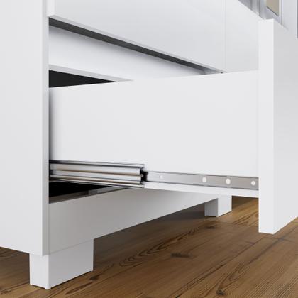 Imagem de Guarda Roupa Infantil 4 Portas Branco Flex Com Cômoda Sapateira 1 Porta 4 Gavetas Modena - Combo Stock