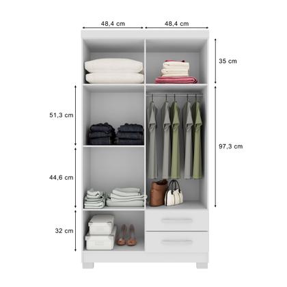 Imagem de Guarda Roupa Infantil 4 Portas Branco Flex Com Cômoda Sapateira 1 Porta 4 Gavetas Modena - Combo Stock