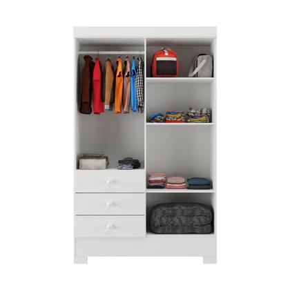 Imagem de Guarda Roupa Infantil 4 Portas e 3 Gavetas Luiza