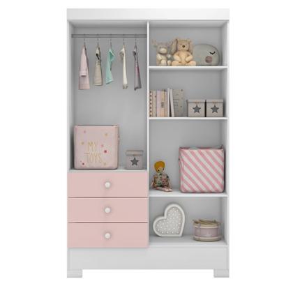 Imagem de Guarda Roupa Infantil 4 Portas e 3 Gavetas Luiza