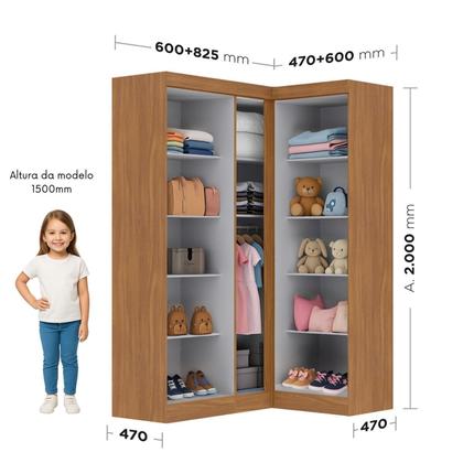 Imagem de Guarda-roupa Infantil 5 Portas Jasmim