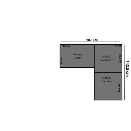 Imagem de Guarda-roupa Infantil 5 Portas Jasmim