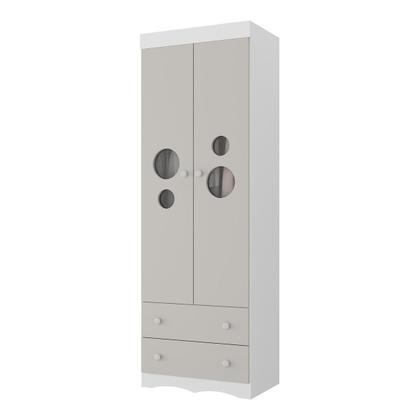 Imagem de Guarda-roupa Infantil 62cm 2 Portas com Vidro e 2 Gavetas Sonho Multimóveis MP4471