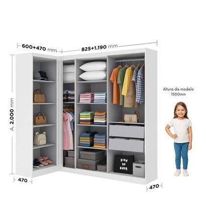 Imagem de Guarda-roupa Infantil 7 Portas Jasmim