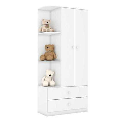 Imagem de Guarda Roupa Infantil Amarelinha 2 Portas Branco Brilho  Henn