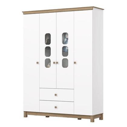 Imagem de Guarda Roupa Infantil Ambiente Aconchego 4 Portas Branco Jequitibá HP - Henn