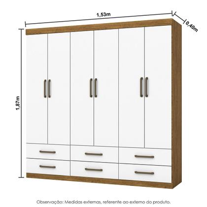 Imagem de Guarda Roupa Infantil Ariel 6 Portas 6 Gavetas