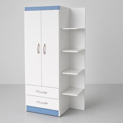 Imagem de Guarda-Roupa Infantil Atalaia 2 Portas 2 Gavetas com 4 Prateleiras Externas