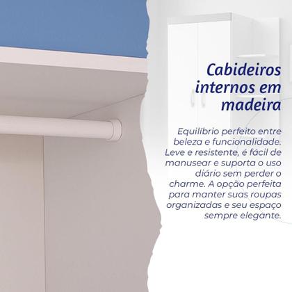 Imagem de Guarda-Roupa Infantil Atalaia 2 Portas 2 Gavetas com 4 Prateleiras Externas