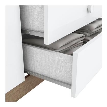Imagem de Guarda Roupa Infantil Bala de Menta Rústico Branco  Henn