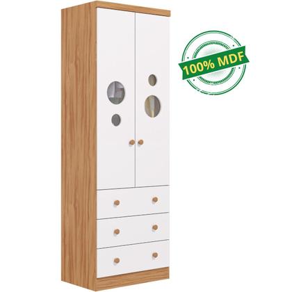 Imagem de Guarda Roupa Infantil Bolinha 2 Portas 3 Gavetas MDF Faura