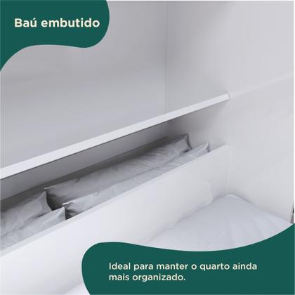 Imagem de Guarda Roupa Infantil com Cama 4 Portas 3 Gavetas Lisboa Espresso Móveis