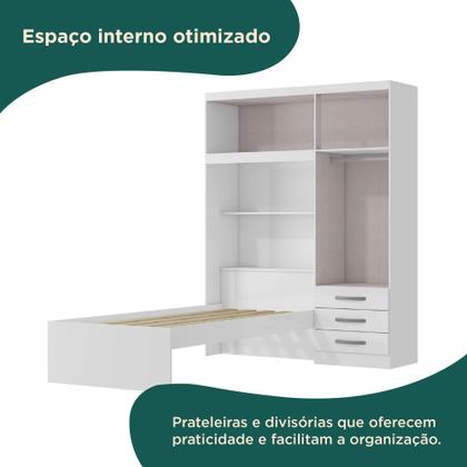 Imagem de Guarda Roupa Infantil com Cama 4 Portas 3 Gavetas Lisboa Espresso Móveis