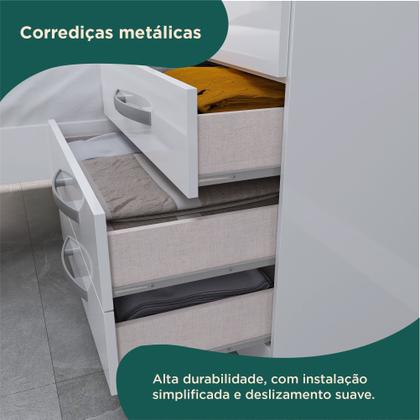 Imagem de Guarda Roupa Infantil com Cama 4 Portas 3 Gavetas Lisboa Espresso Móveis