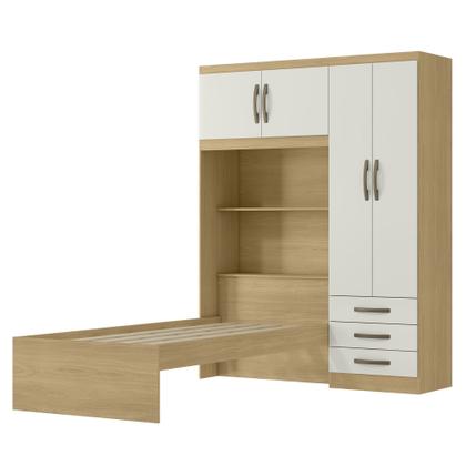 Imagem de Guarda-roupa Infantil com Cama 4 Portas 3 Gavetas Lisboa Espresso Móveis