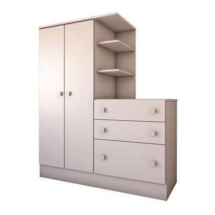 Imagem de Guarda-Roupa Infantil com Cômoda Divertidamente Branco - Panorama Móveis